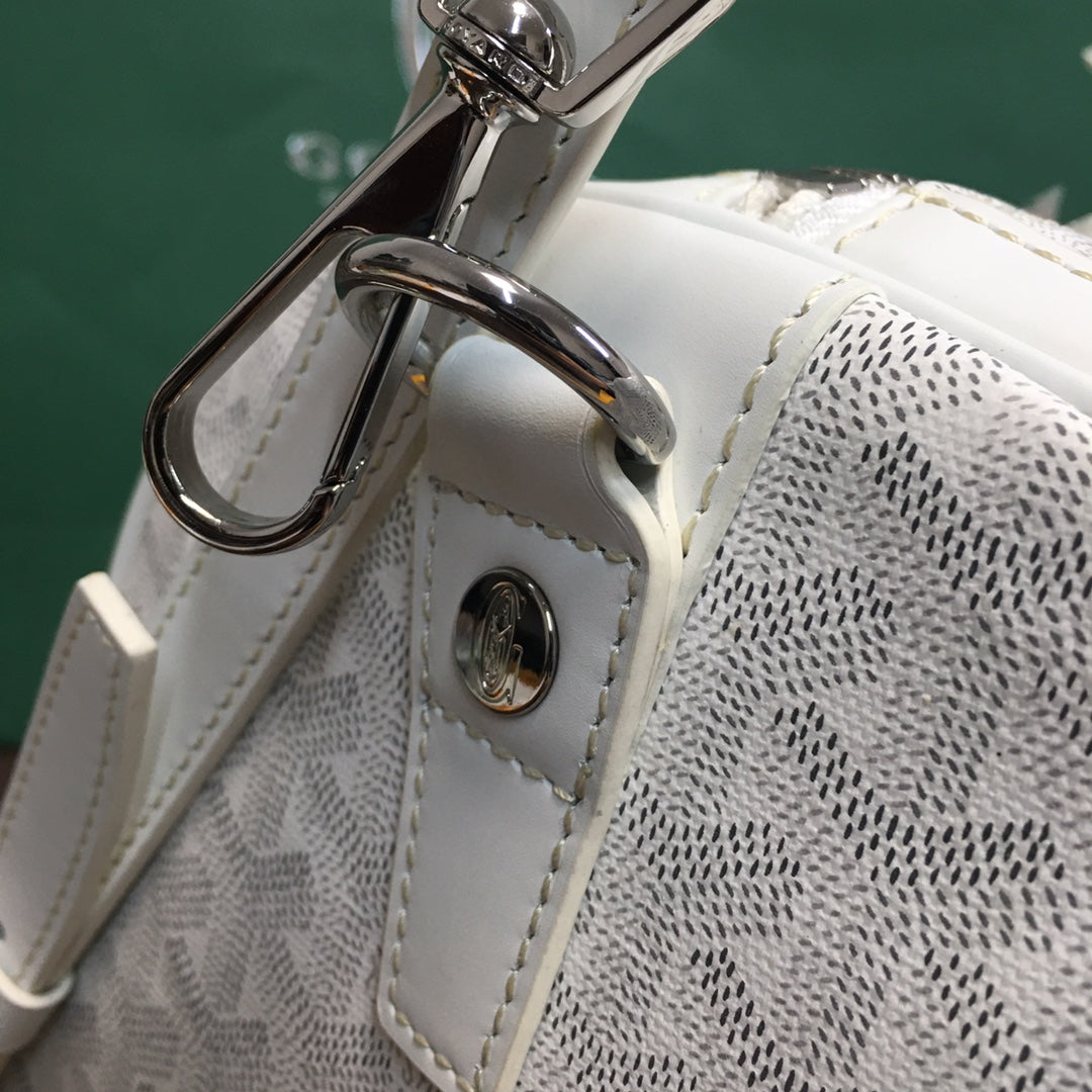 SAC GOYARD BOSTON 50 TRAVEL BAG blanc