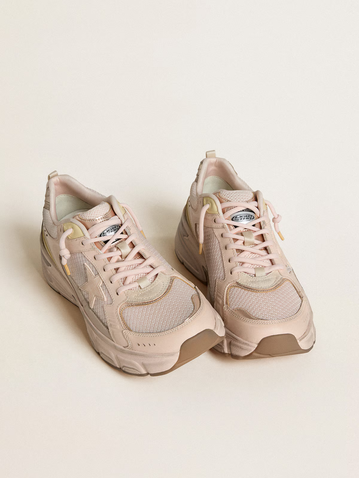 Golden Goose Running Sole – Blush Mesh