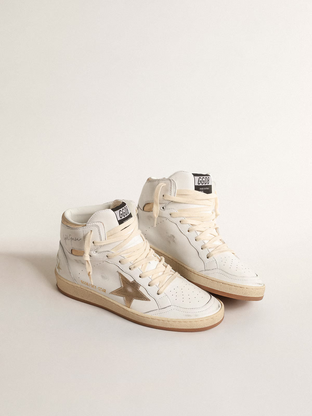 Golden Goose Sky-Star – White and Gold