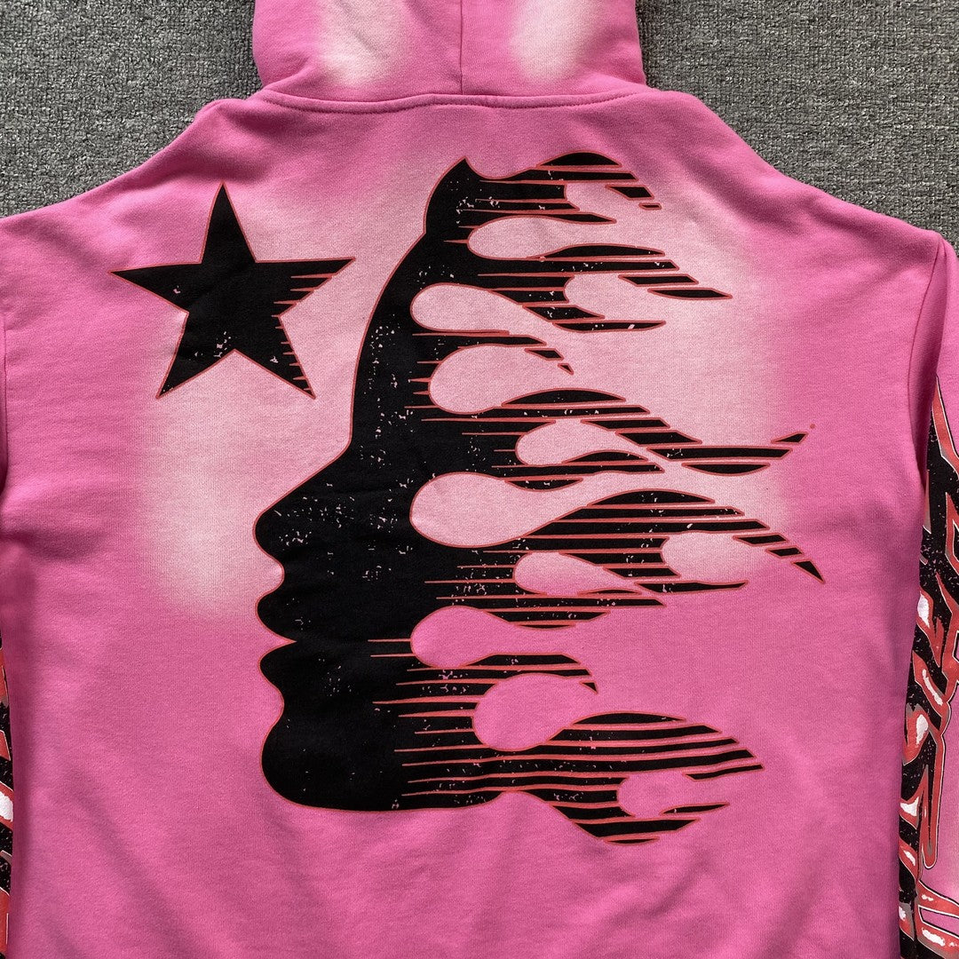 Sweat à capuche rose Hellstar Brainwashed Without Brain