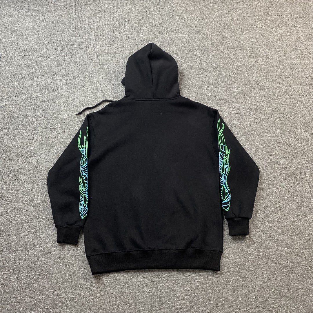 Sweat à capuche noir Juice Wrld x Sp5der