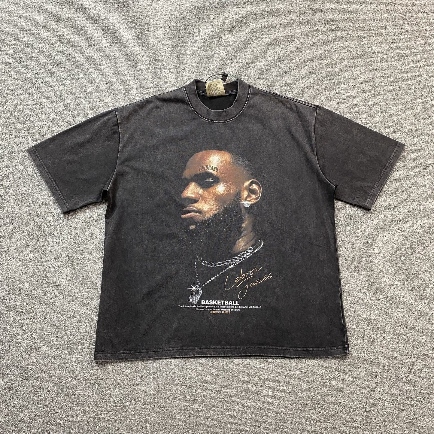 T-SHIRT ICON LEBRON JAMES GRIS FONCÉ