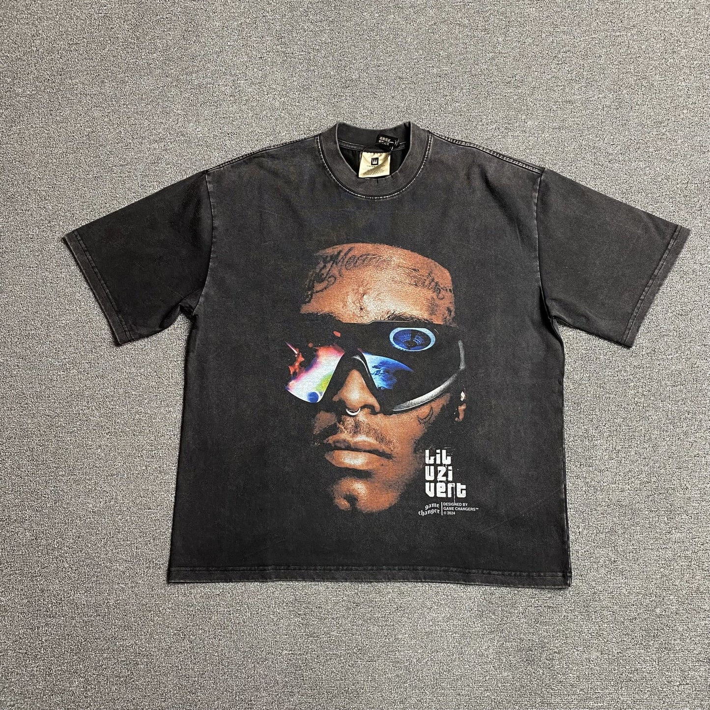 T-SHIRT ICON LIL UZI VERT gris foncé