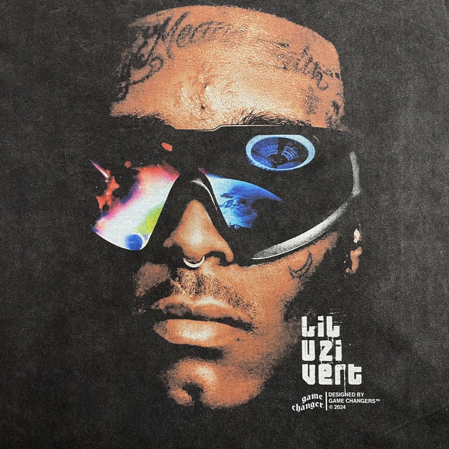 T-SHIRT ICON LIL UZI VERT gris foncé