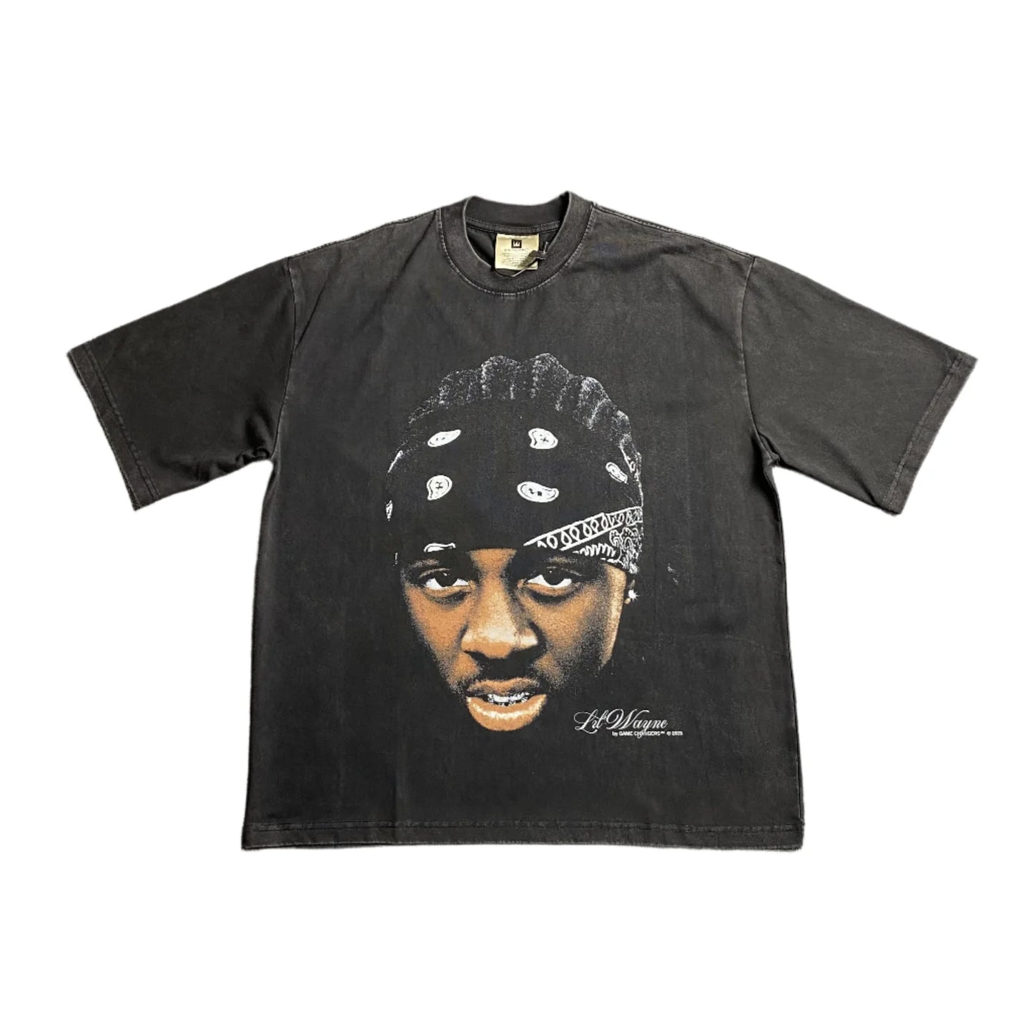 T-SHIRT ICON SLIL WAYNE GRIS FONCÉ