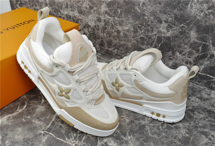 LOUIS VUITTON LV SKATE SNEAKER BEIGE BLANC