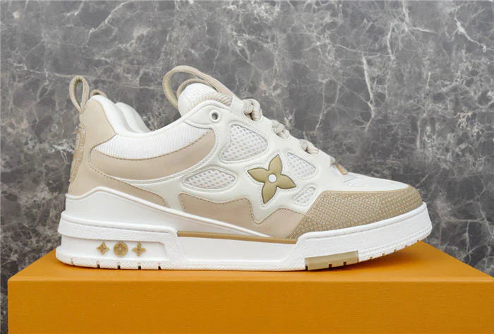 LOUIS VUITTON LV SKATE SNEAKER BEIGE BLANC