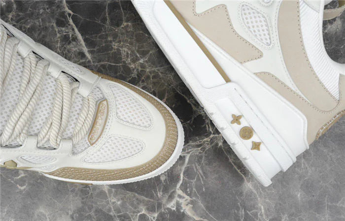 LOUIS VUITTON LV SKATE SNEAKER BEIGE BLANC