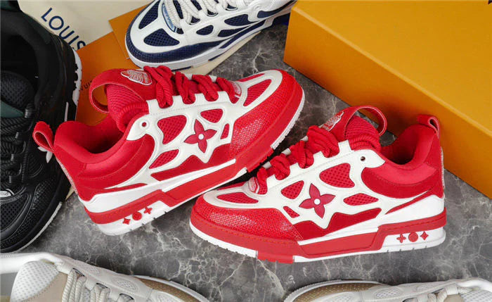 LOUIS VUITTON LV SKATE SNEAKER ROUGE ET BLANC
