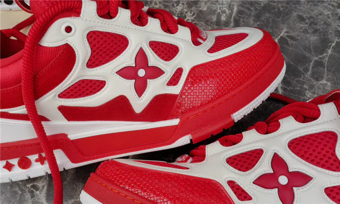 LOUIS VUITTON LV SKATE SNEAKER ROUGE ET BLANC