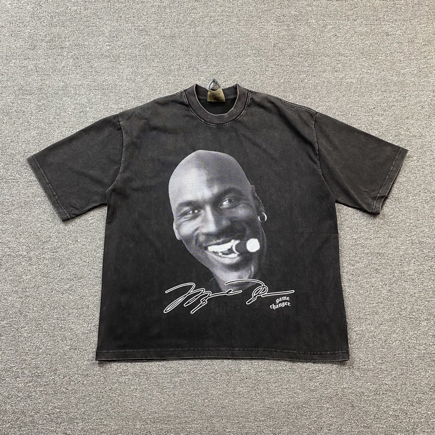 T-SHIRT ICON MICHAEL JORDAN VINTAGE GRIS FONCÉ