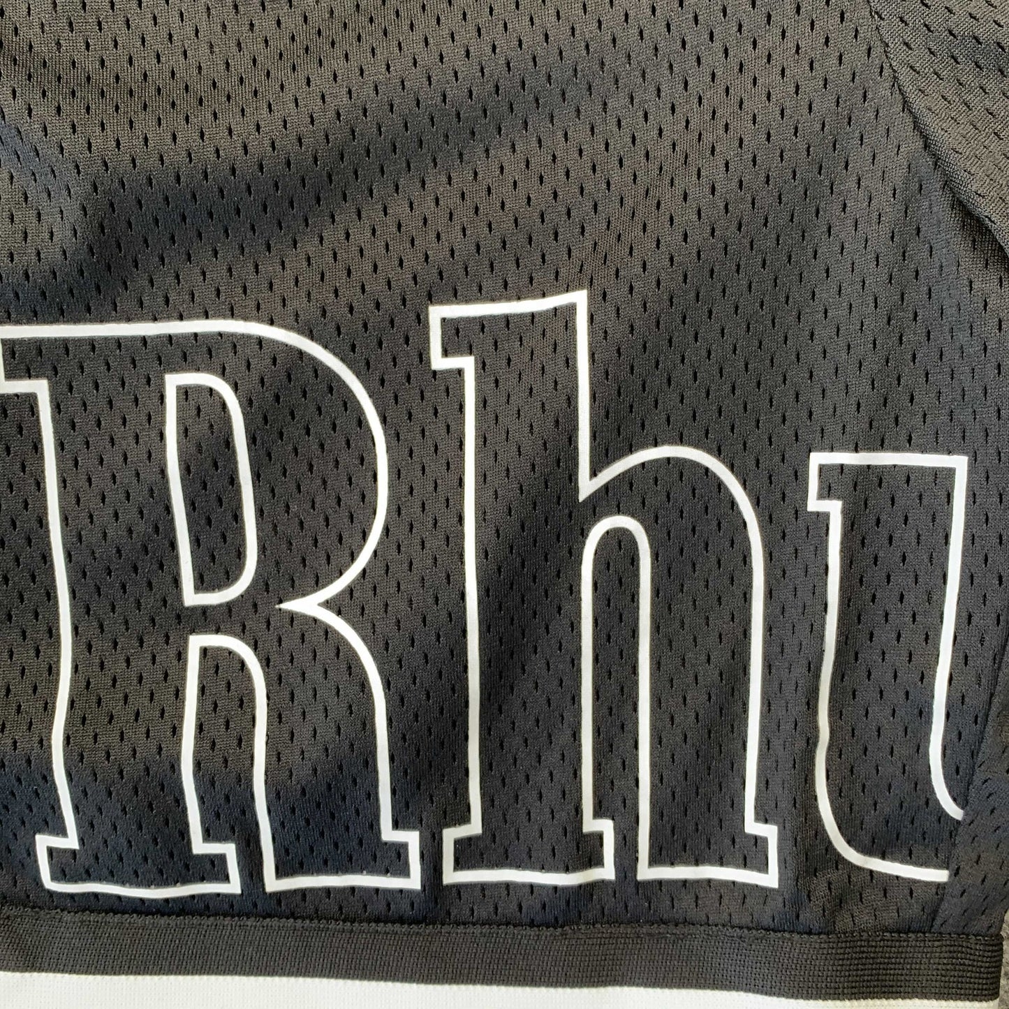 SHORT RHUDE COURT LOGO NOIR/BLANC