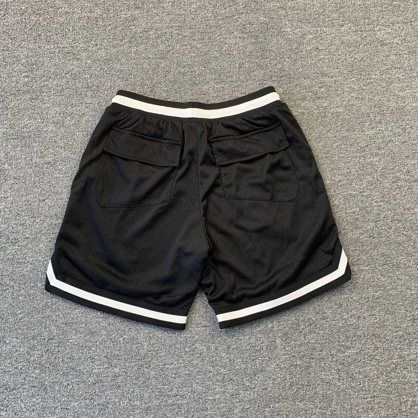 SHORT RHUDE COURT LOGO NOIR/BLANC