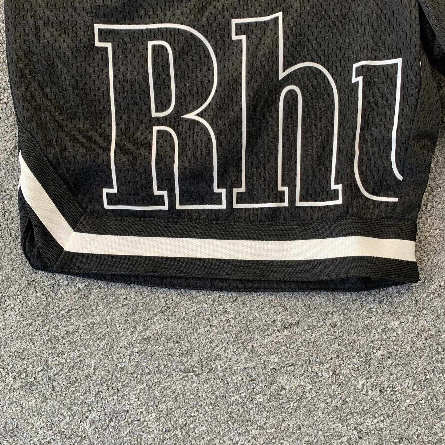 SHORT RHUDE COURT LOGO NOIR/BLANC