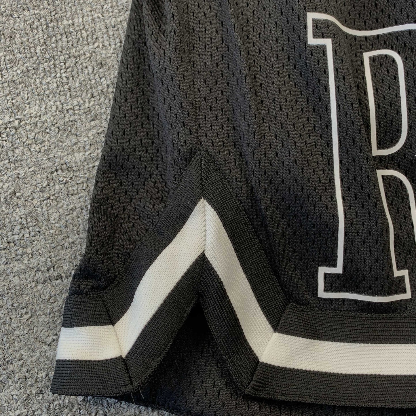 SHORT RHUDE COURT LOGO NOIR/BLANC