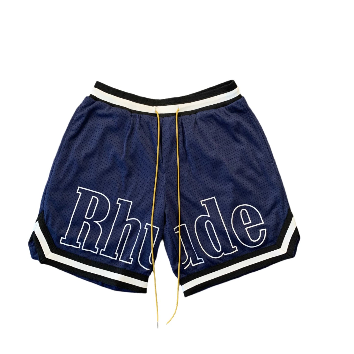 SHORT RHUDE COURT LOGO BLEU MARINE