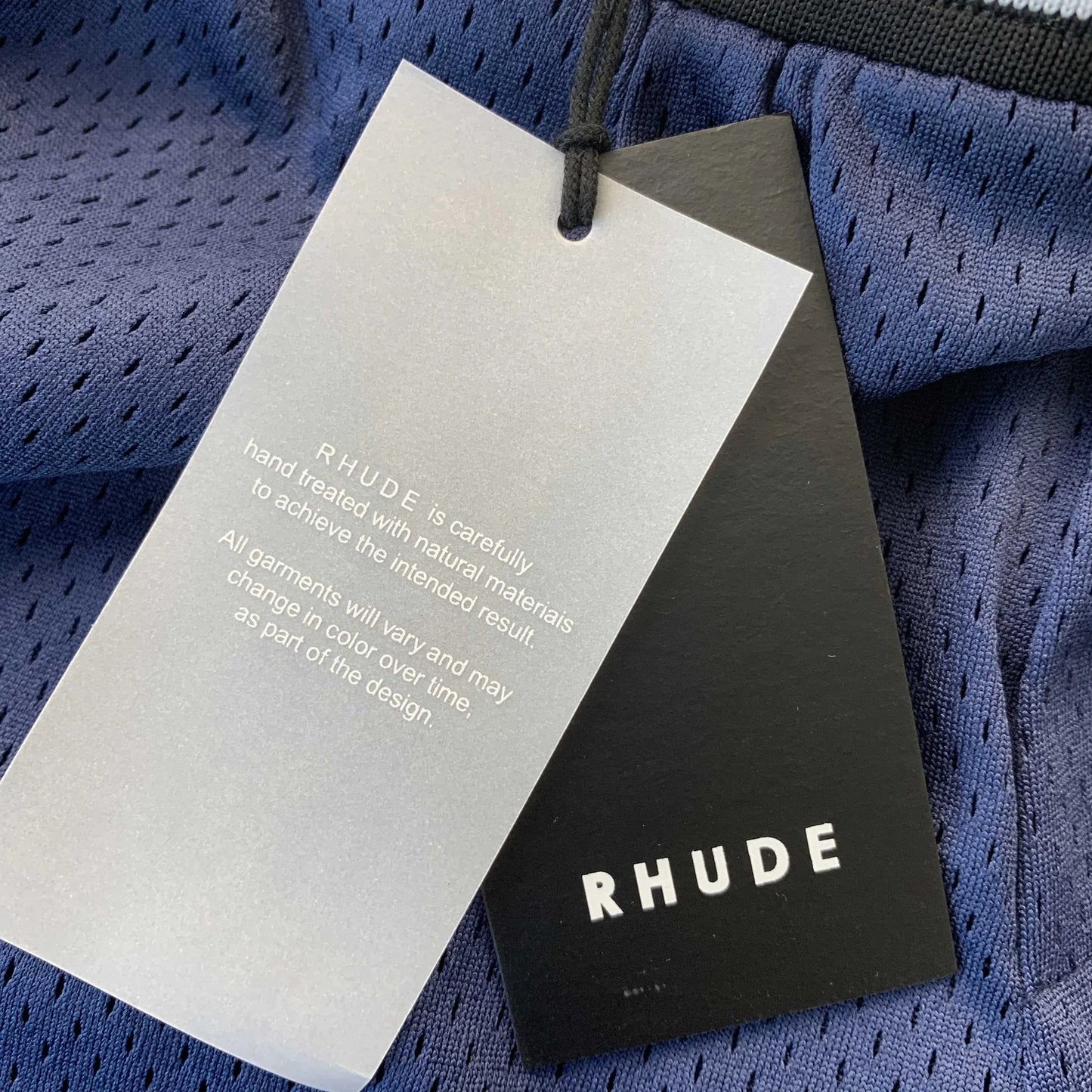 SHORT RHUDE COURT LOGO BLEU MARINE