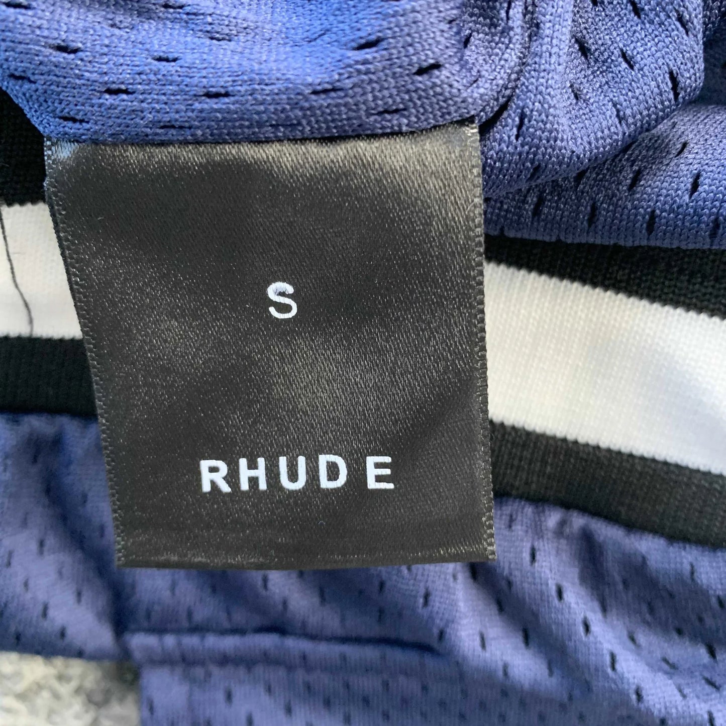 SHORT RHUDE COURT LOGO BLEU MARINE