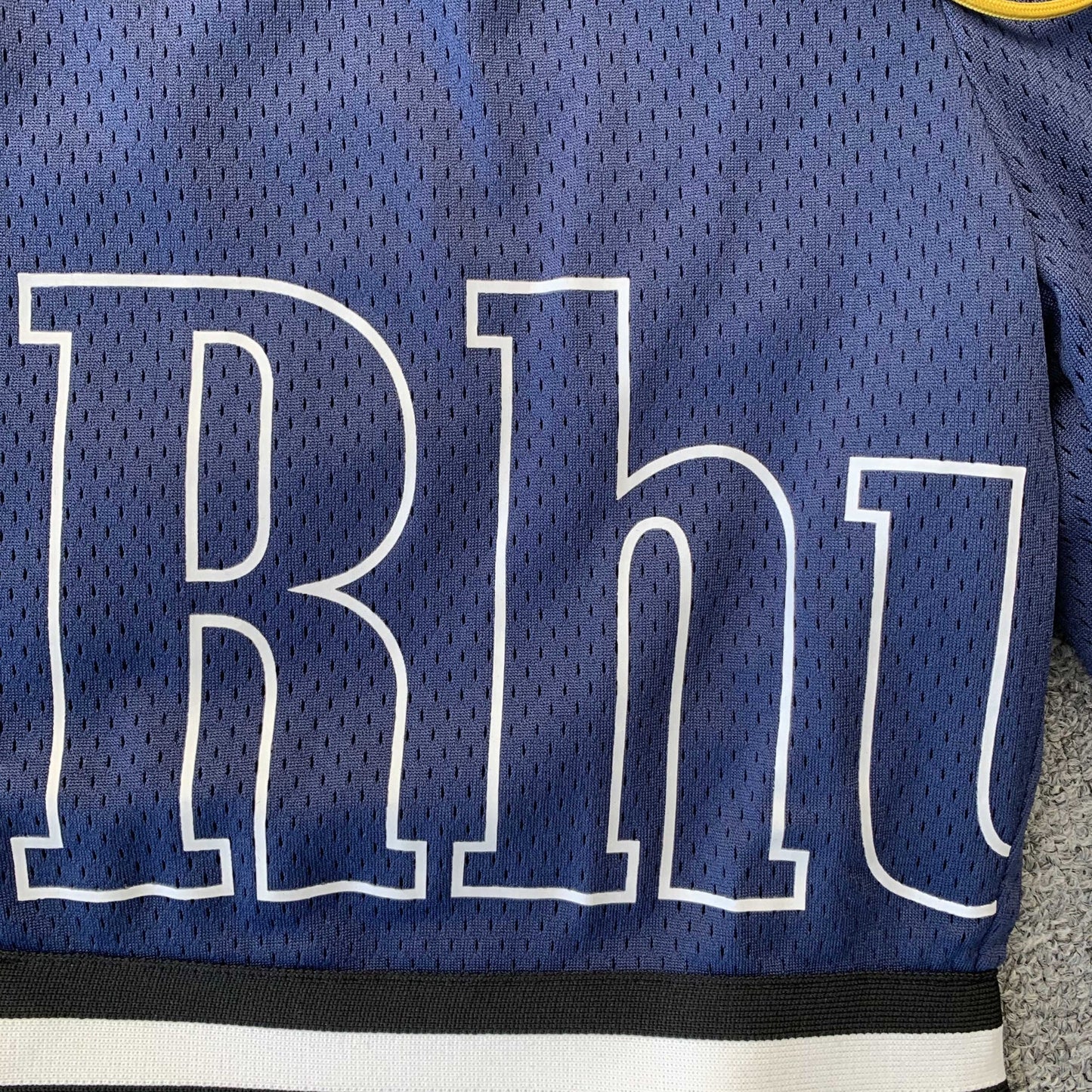 SHORT RHUDE COURT LOGO BLEU MARINE