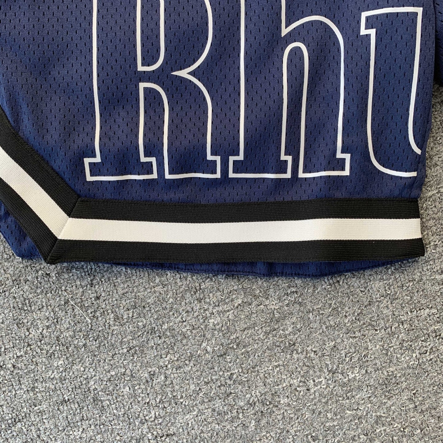 SHORT RHUDE COURT LOGO BLEU MARINE