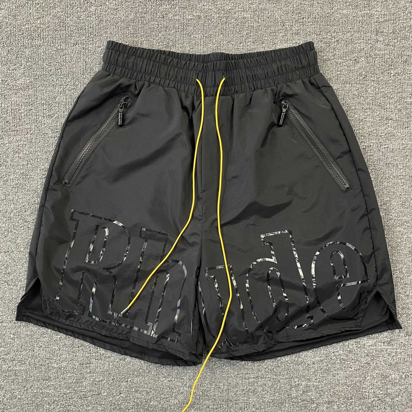 SHORT RHUDE RH LOGO NOIR SUR NOIR