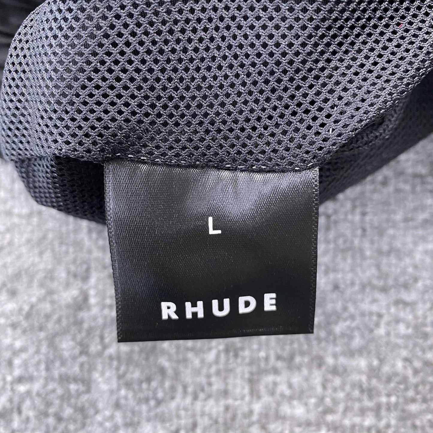 SHORT RHUDE RH LOGO NOIR SUR NOIR
