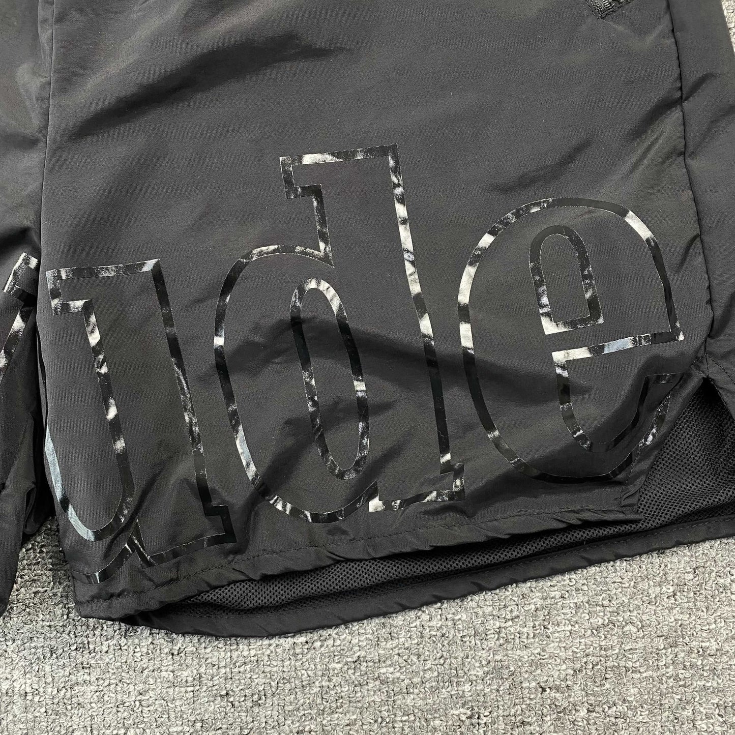 SHORT RHUDE RH LOGO NOIR SUR NOIR