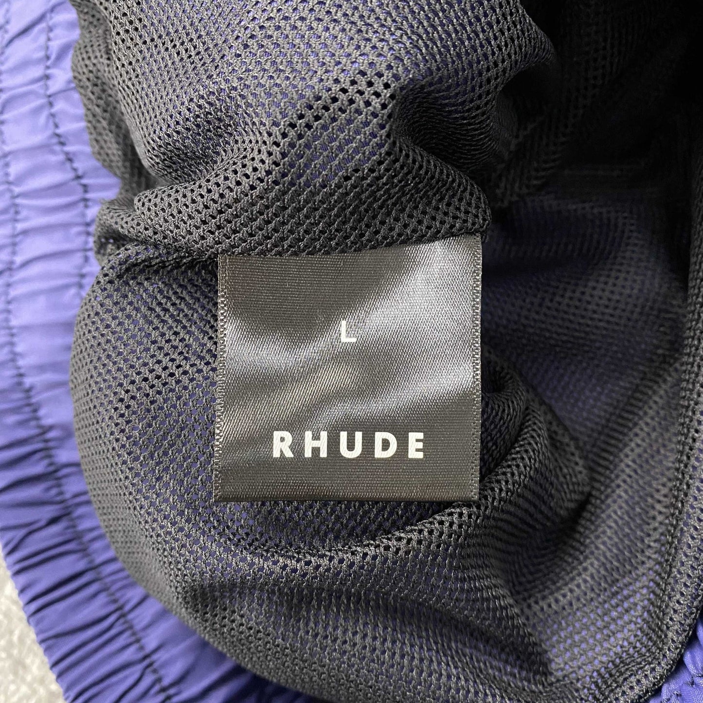 SHORT RHUDE RH LOGO BLEU MARINE
