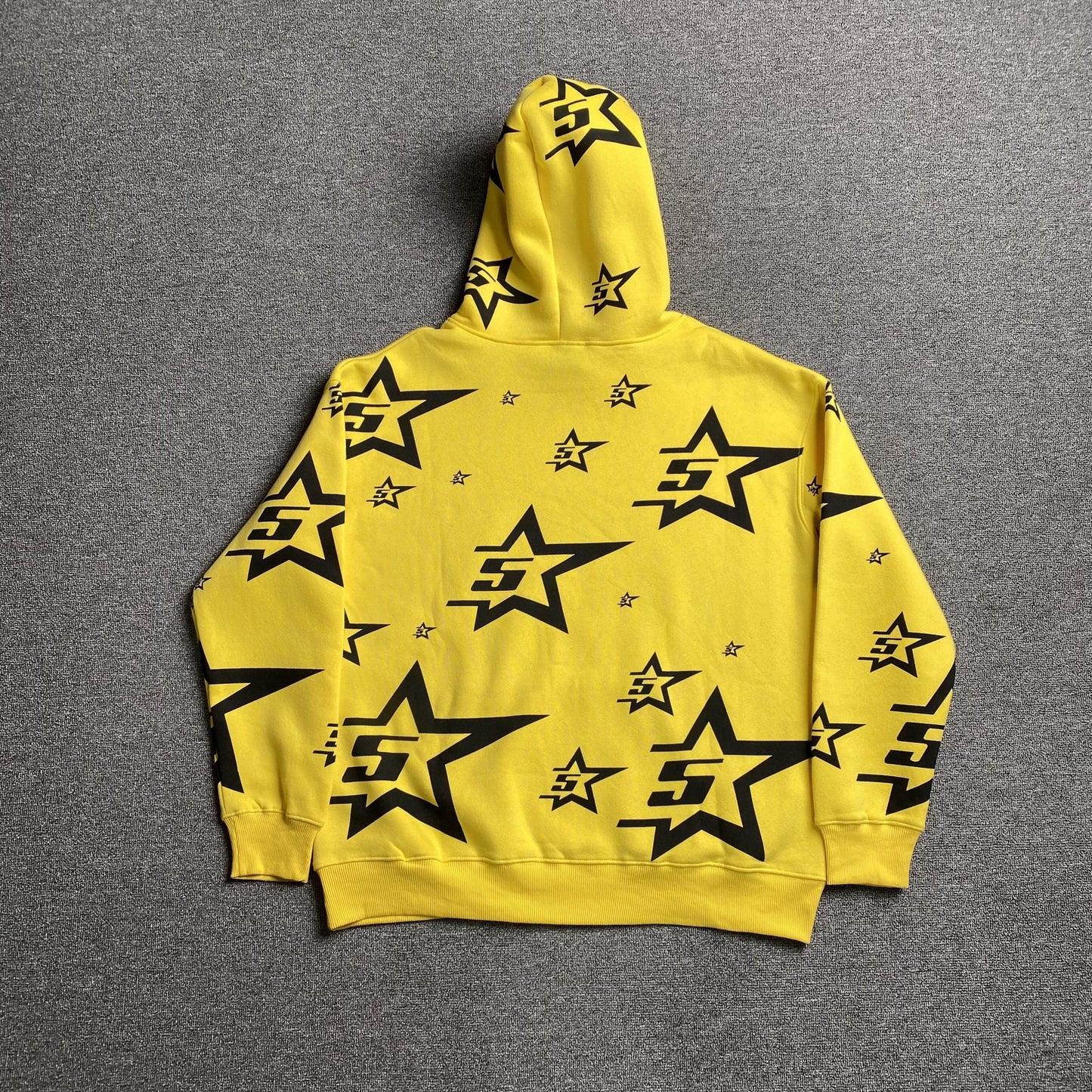 Sweat à capuche SP5DER 5 étoiles jaune