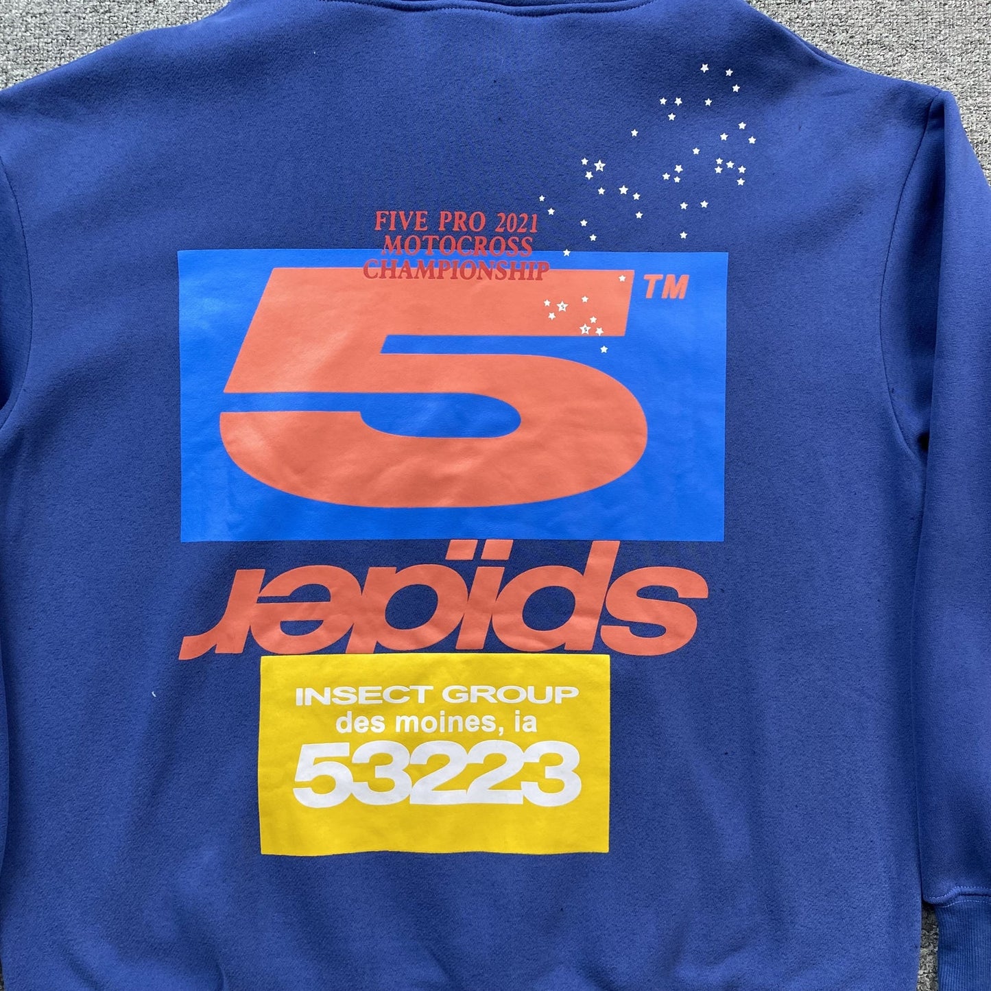 Sweat à capuche SP5DER bleu marine