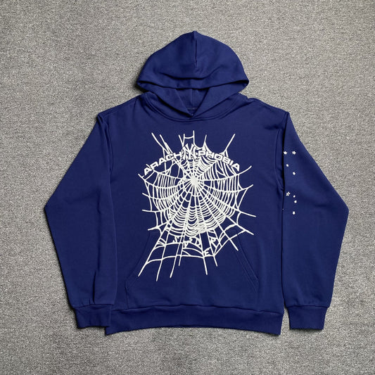 Sweat à capuche SP5DER ARACH NY PHOBIA bleu marine