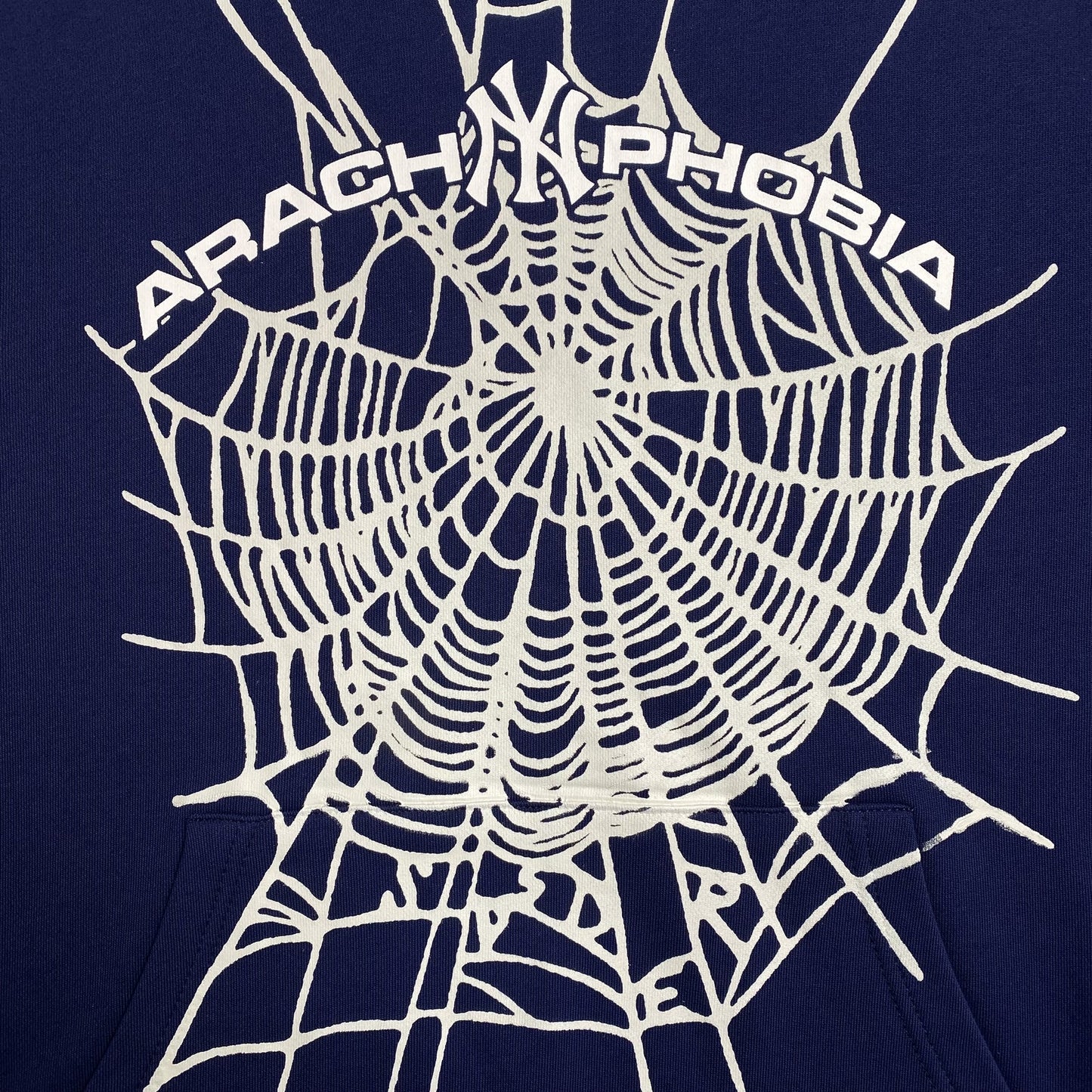 Sweat à capuche SP5DER ARACH NY PHOBIA bleu marine