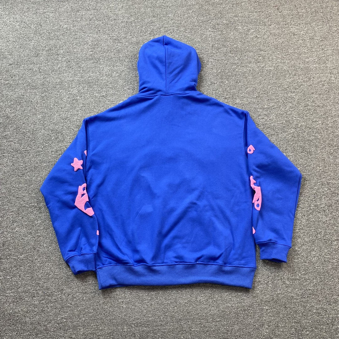 Sweat à capuche SP5DER BELUGA bleu