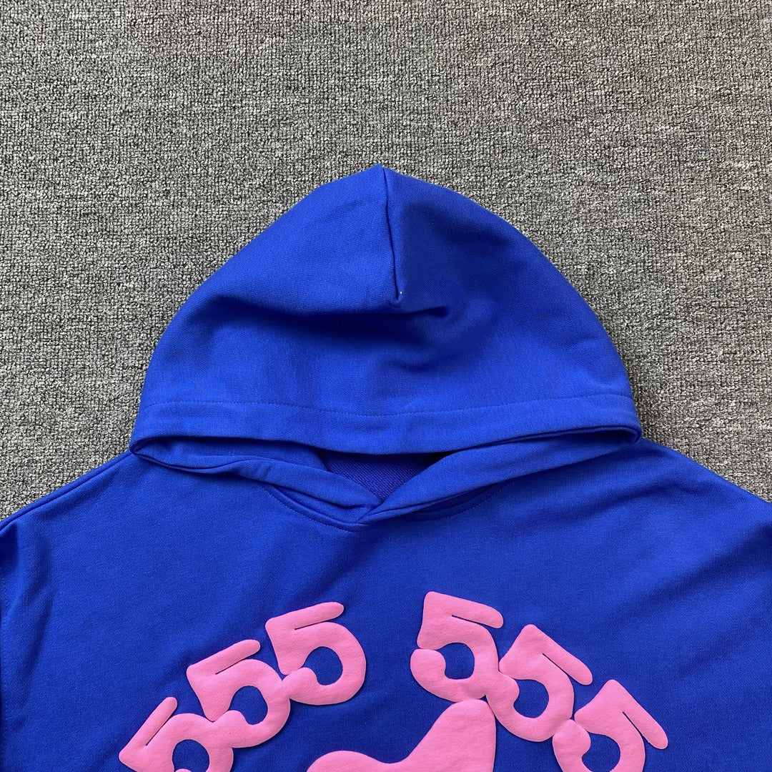 Sweat à capuche SP5DER BELUGA bleu