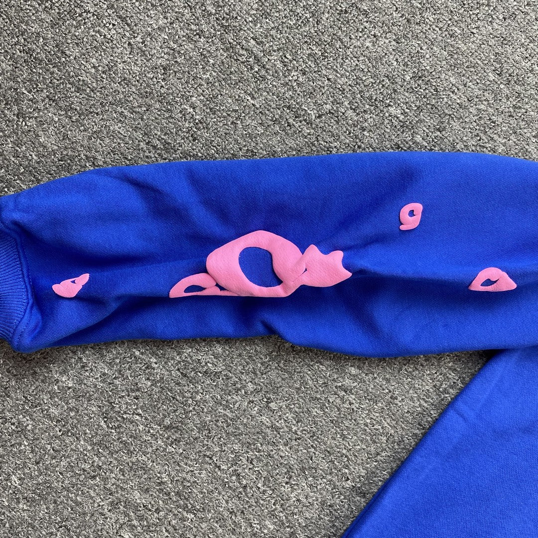 Sweat à capuche SP5DER BELUGA bleu