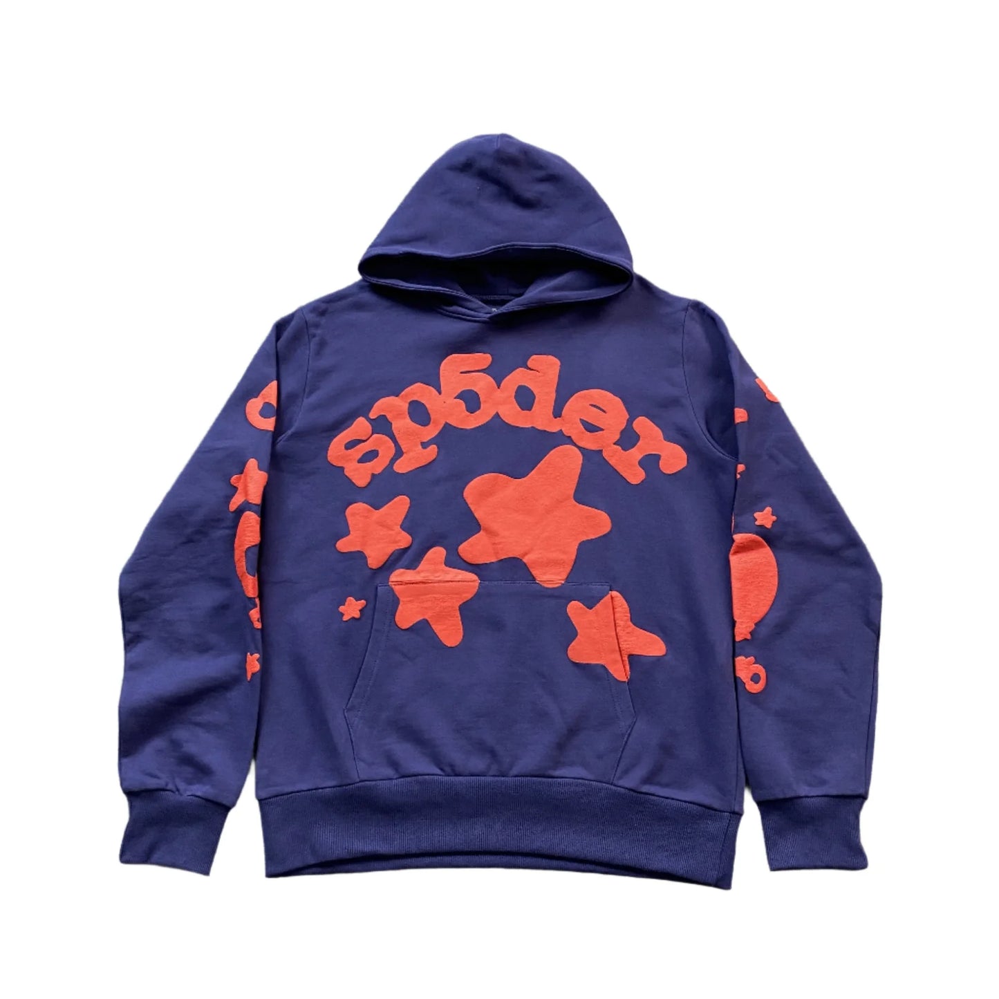 Sweat à capuche SP5DER BELUGA bleu marine