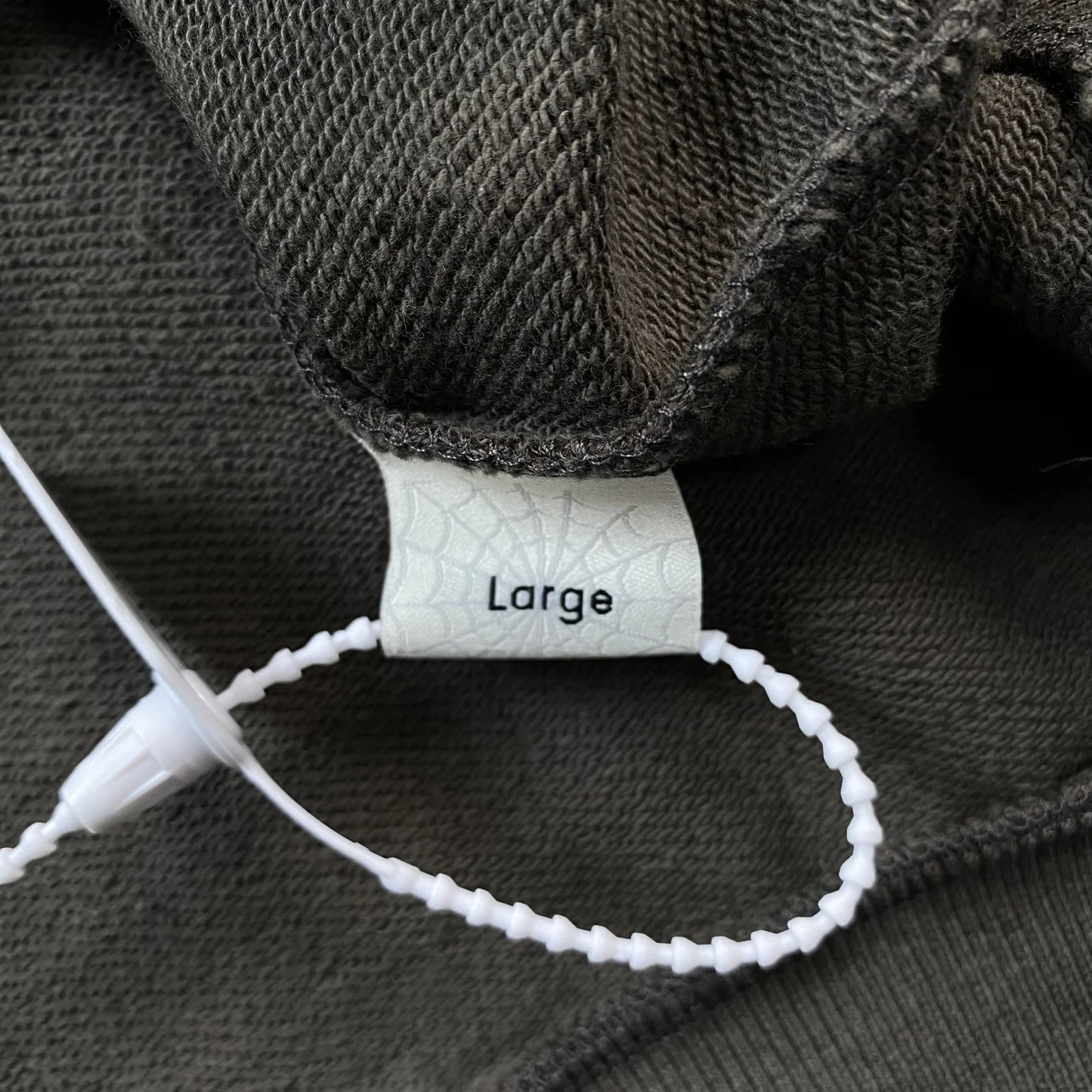 SWEAT À CAPUCHE SP5DER BELUGA GRIS ARDOISE/VERT