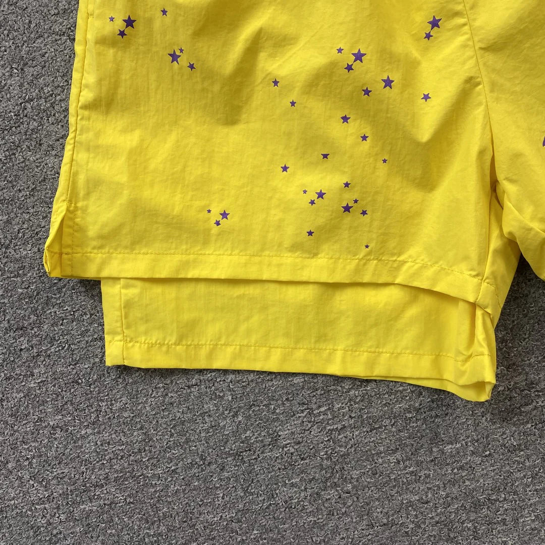 Short SP5DER OG WEB double couche jaune
