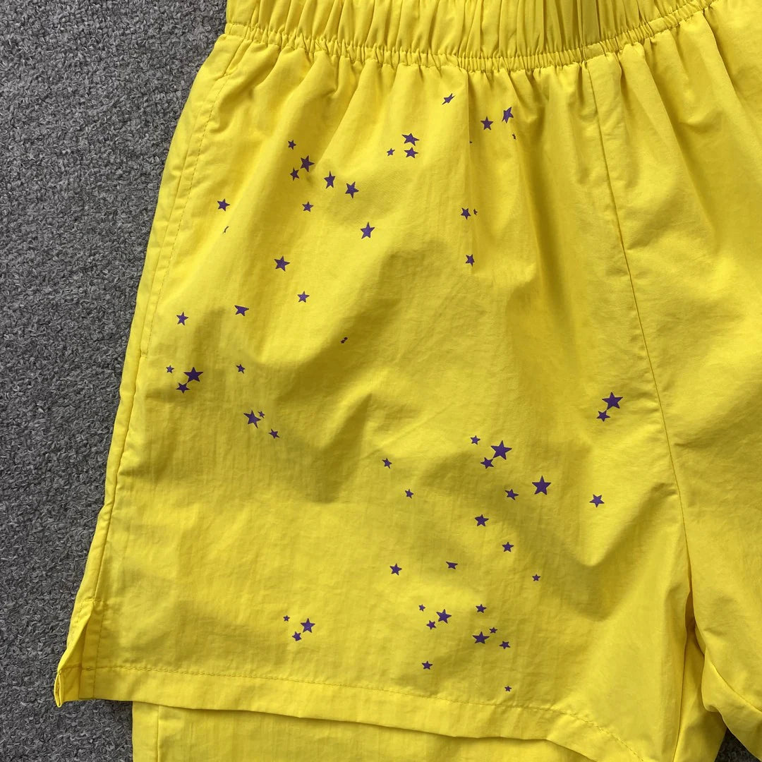 Short SP5DER OG WEB double couche jaune