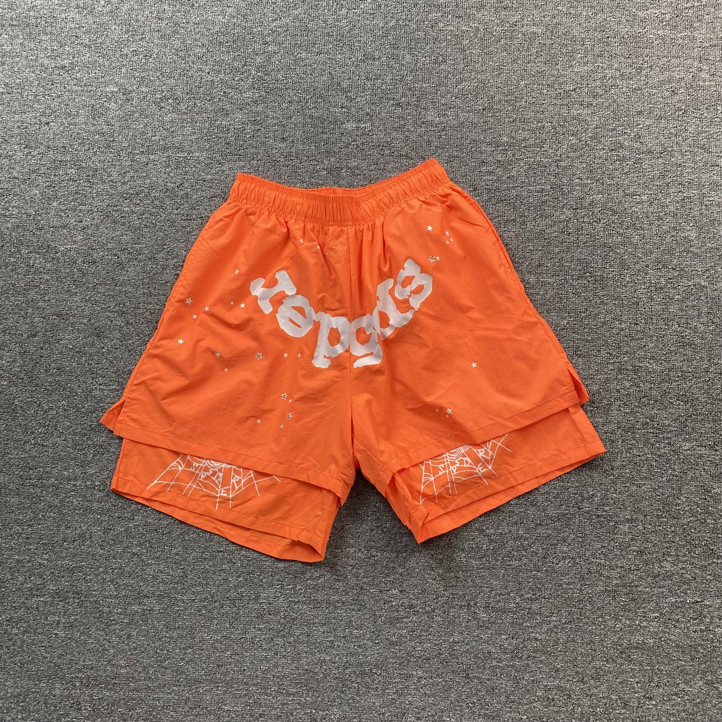 Short SP5DER OG WEB double couche orange