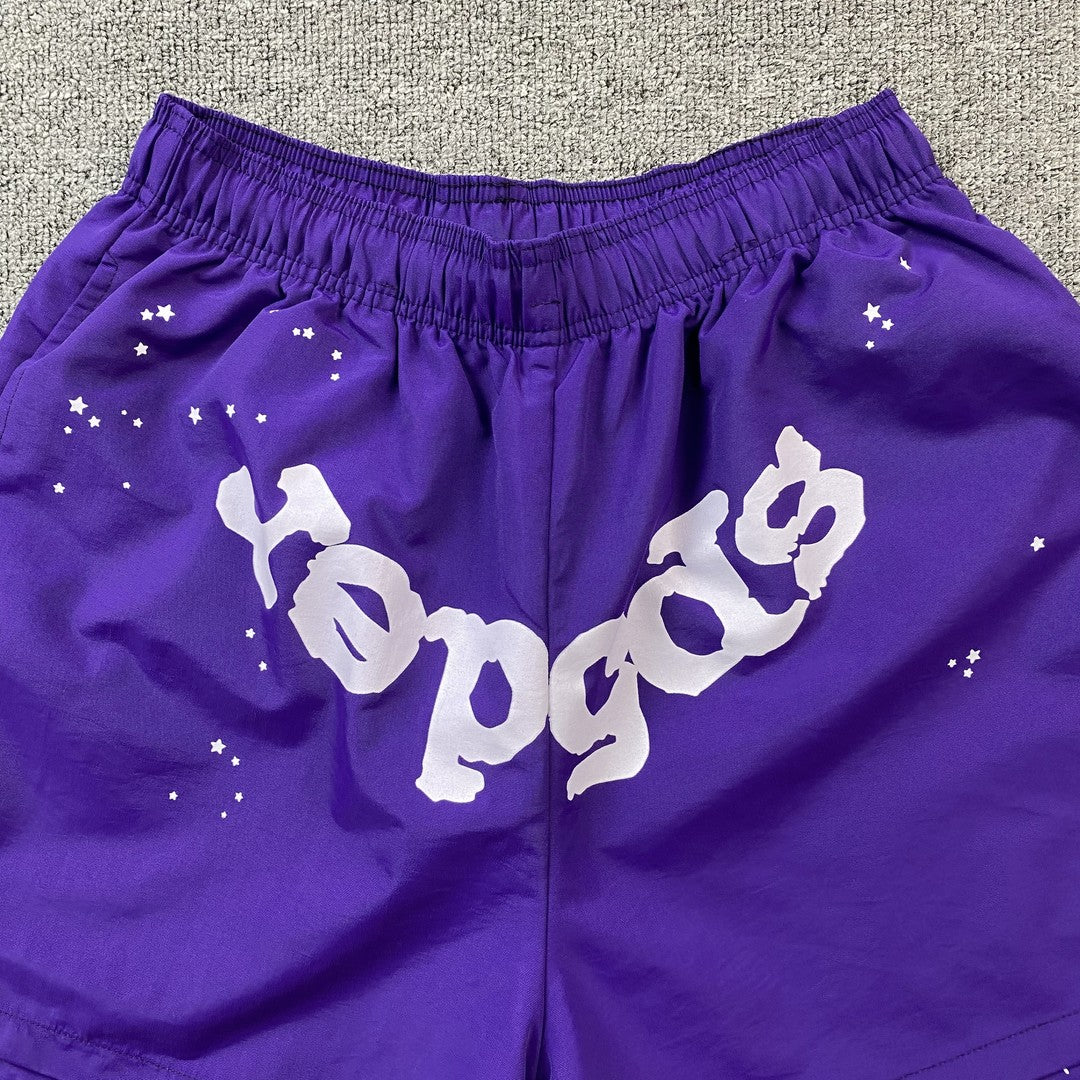 Short SP5DER OG WEB double couche violet
