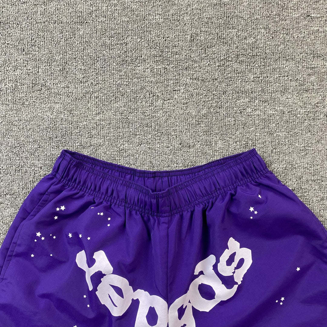Short SP5DER OG WEB double couche violet