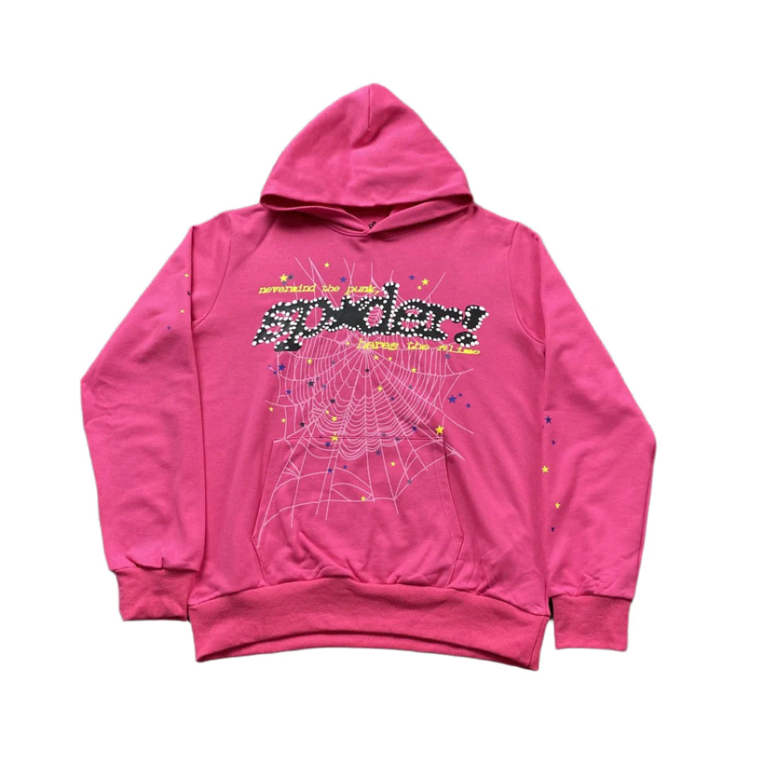Sweat à capuche rose SP5DER P*NK V2