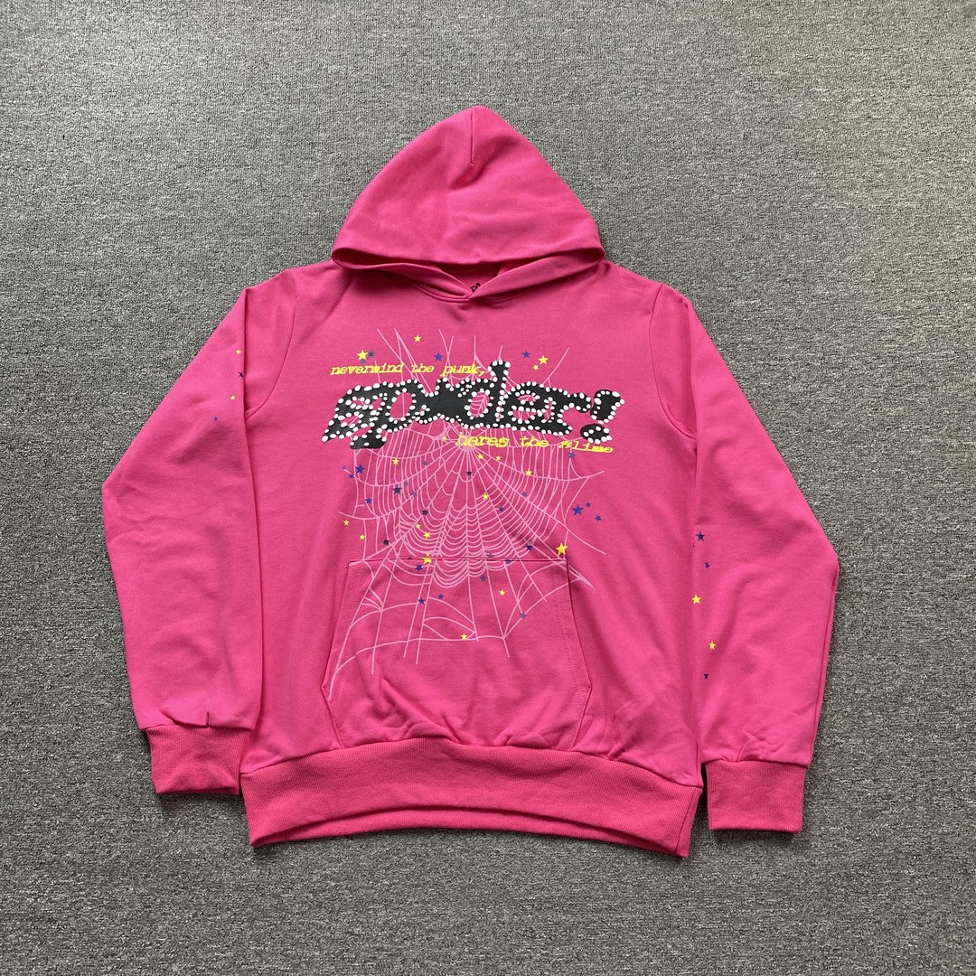 Sweat à capuche rose SP5DER P*NK V2