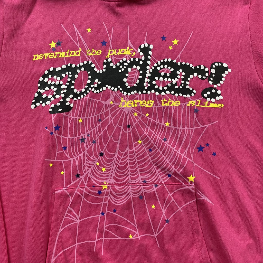 Sweat à capuche rose SP5DER P*NK V2
