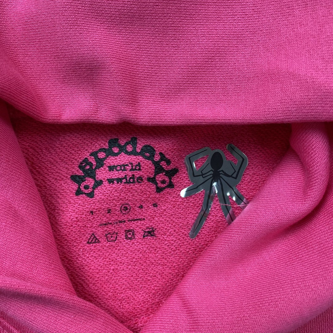 Sweat à capuche rose SP5DER P*NK V2