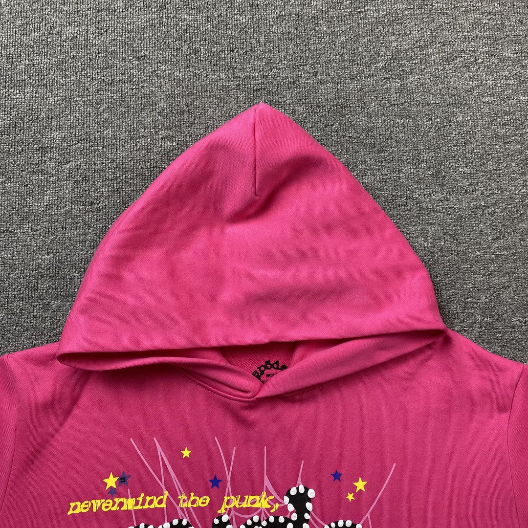 Sweat à capuche rose SP5DER P*NK V2