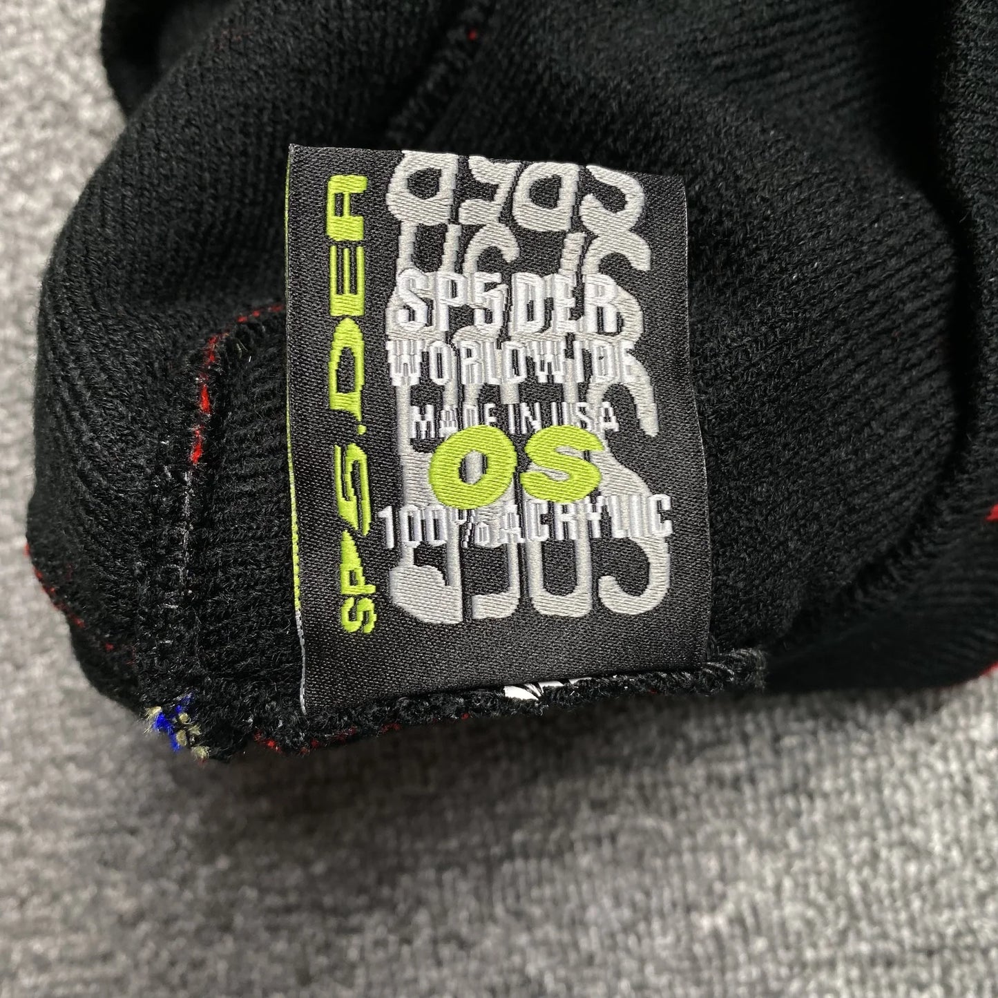 Bonnet SP5DER SEX SKULLY SLIME noir