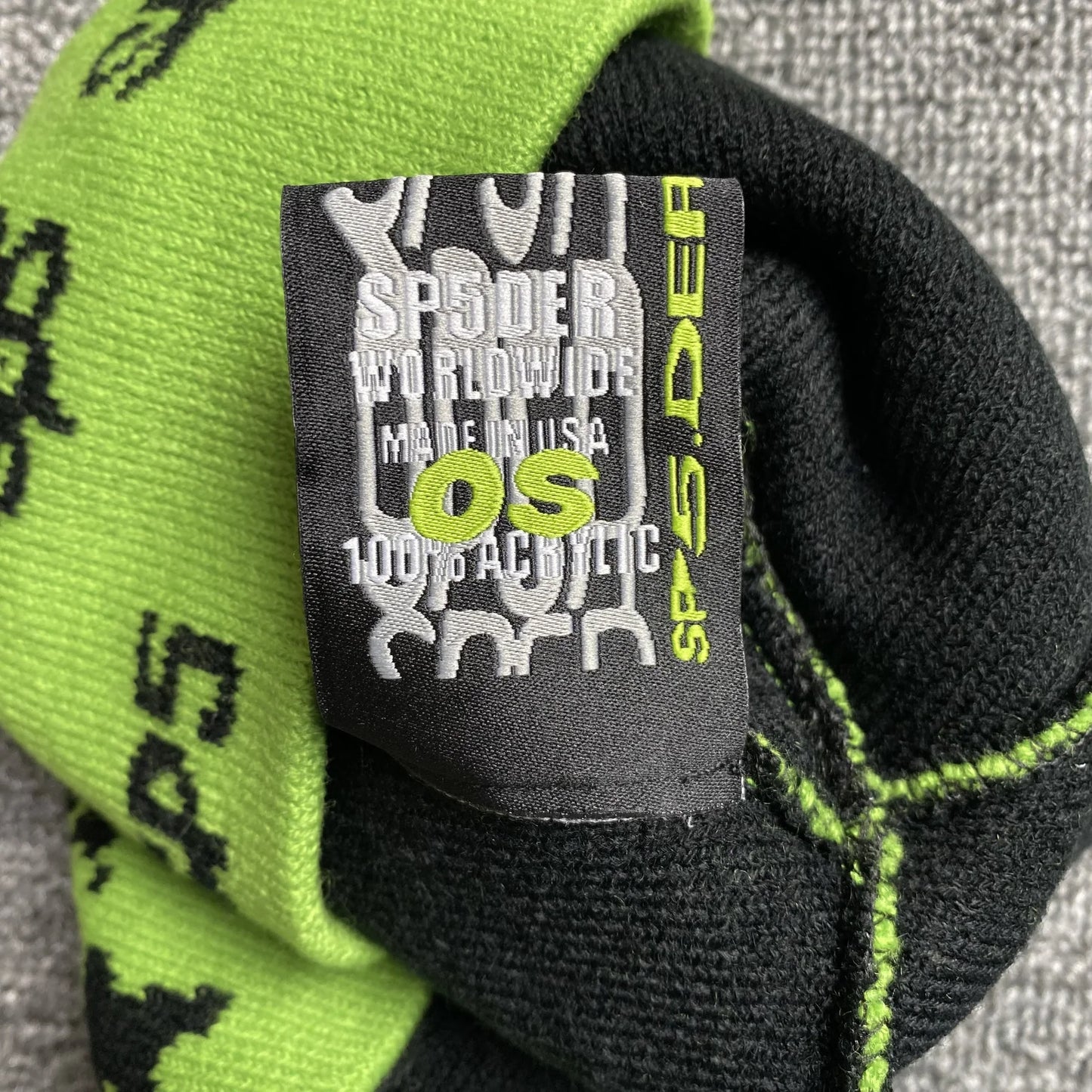 Bonnet SP5DER SEX SKULLY SLIME vert