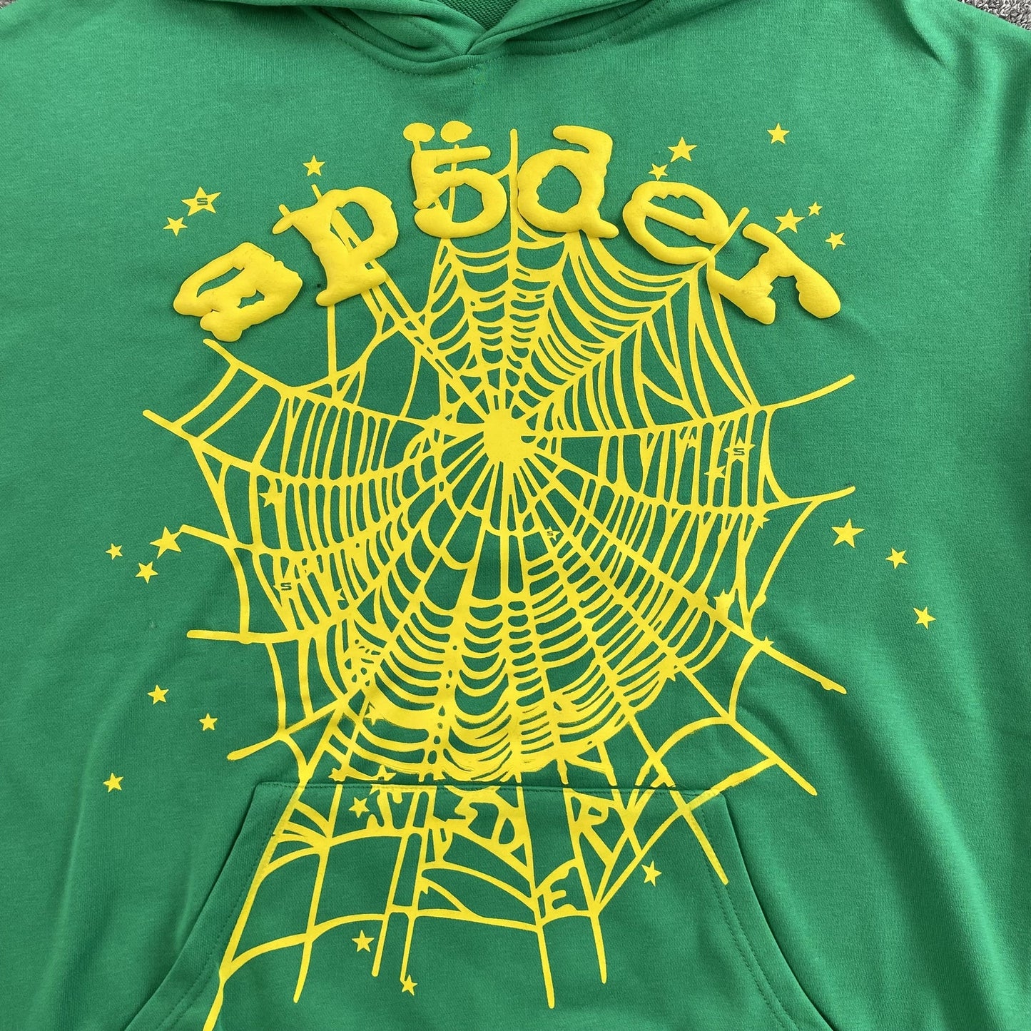 Sweat à capuche SP5DER STAR OG WEB V2 slime vert